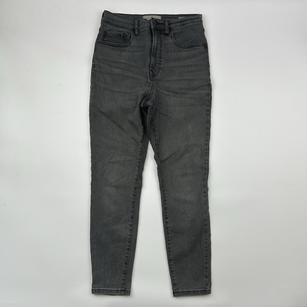 Everlane High Rise Ankle Skinny Gray Charcoal Wash Denim Jeans Sz 28 Stretch - Picture 2 of 10